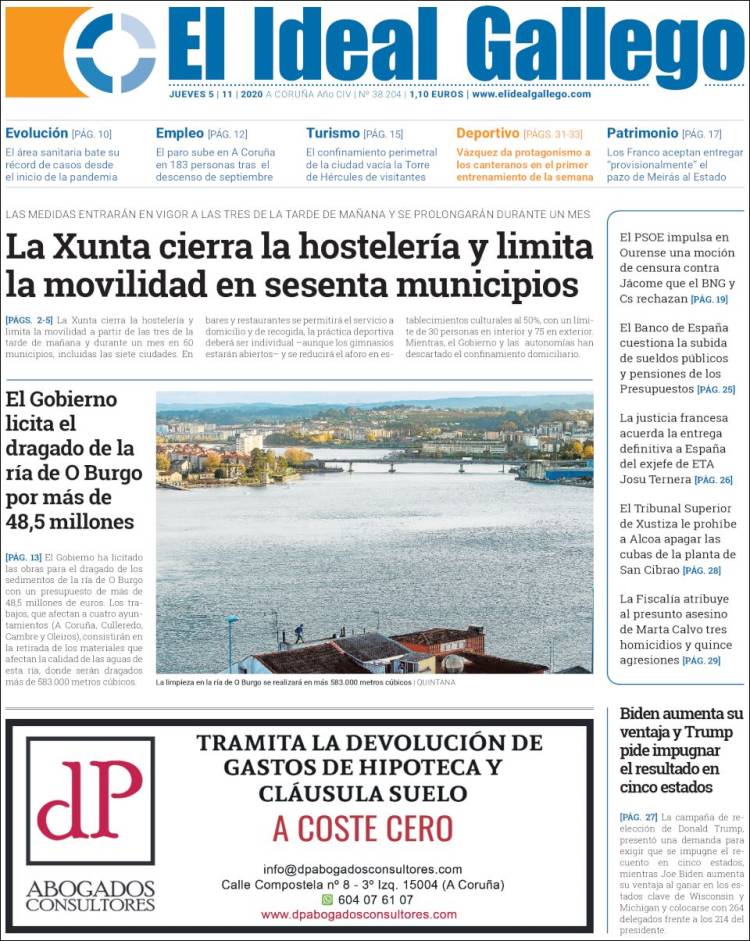 Portada de El Ideal Gallego (Espa&ntilde;a)