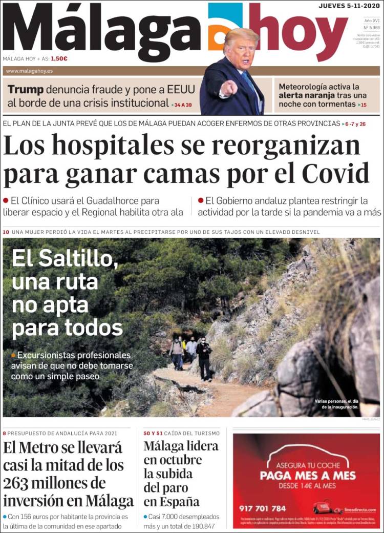 Portada de Málaga Hoy (Espa&ntilde;a)