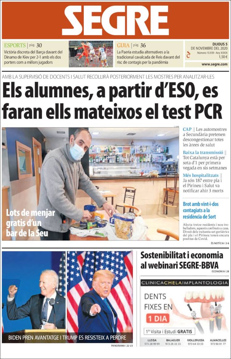 Portada de Segre (Espa&ntilde;a)
