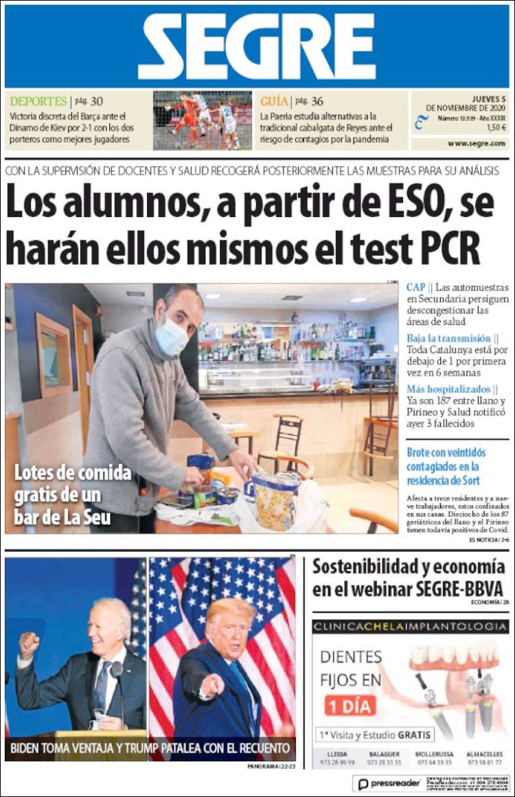 Portada de Segre  (Espa&ntilde;a)