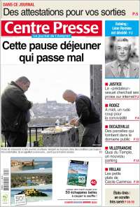Portada de Centre Presse (Francia)