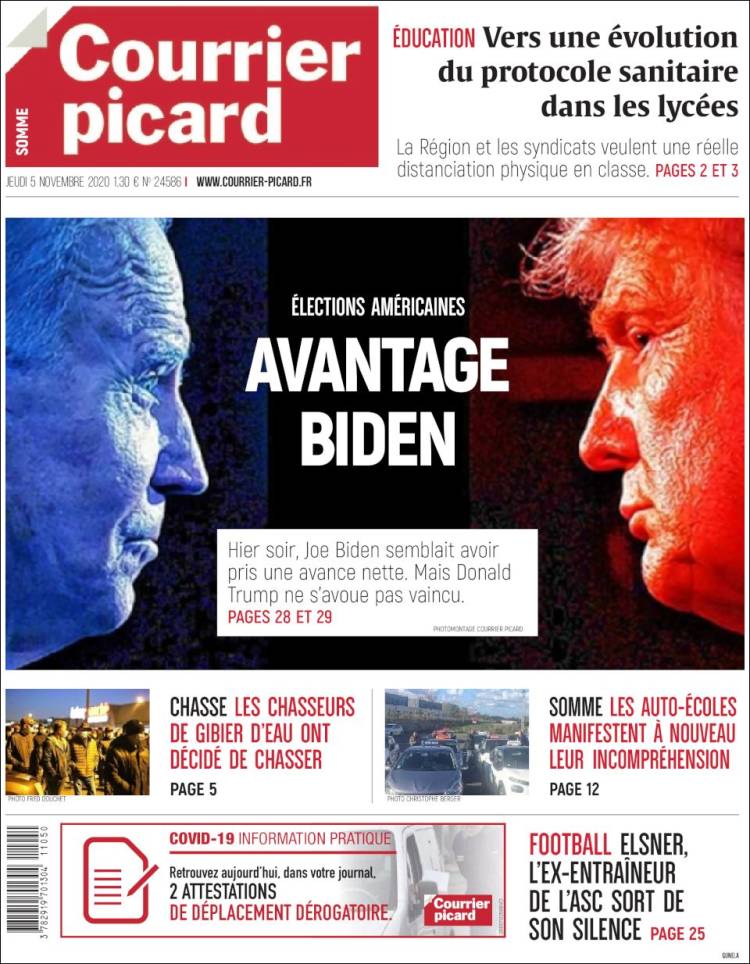Portada de Courrier Picard (Francia)
