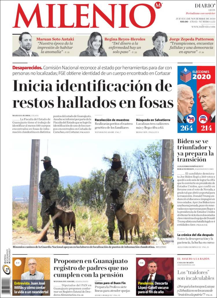 Portada de Milenio de León (M&eacute;xico)
