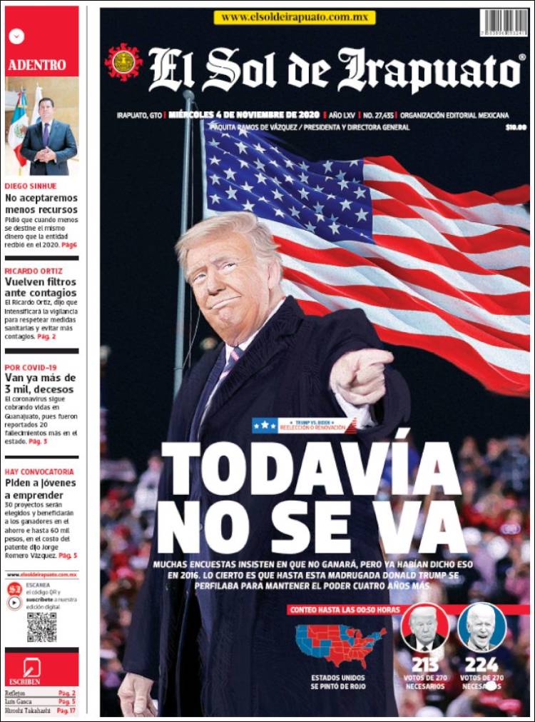 Portada de El Sol de Irapuato (M&eacute;xico)
