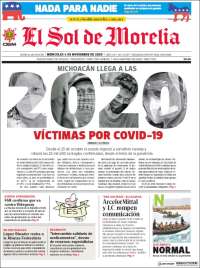 Portada de El Sol de Morelia (México)