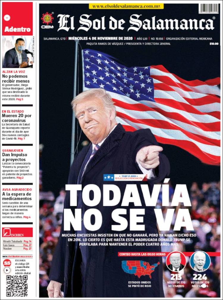 Portada de El Sol de Salamanca (M&eacute;xico)