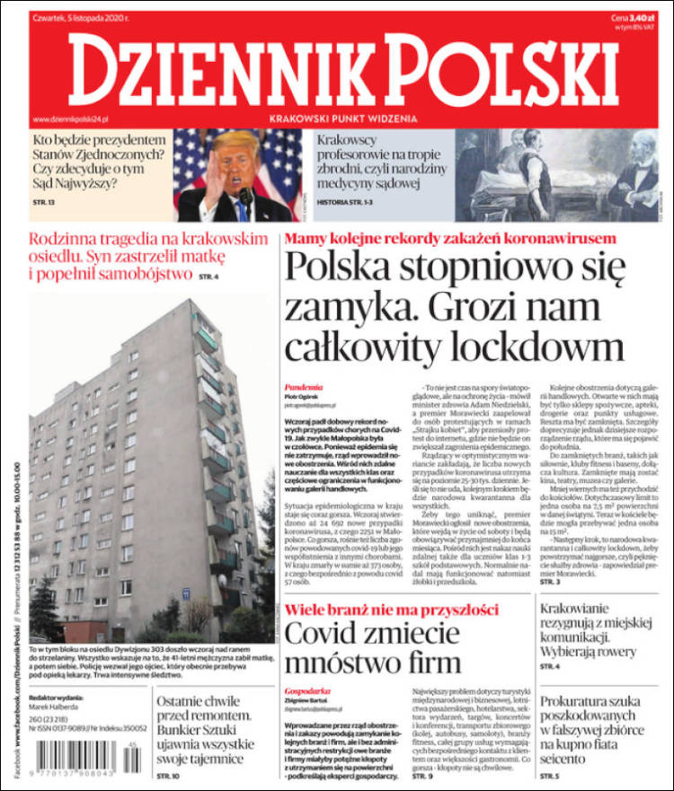 Portada de Dziennik (Polonia)