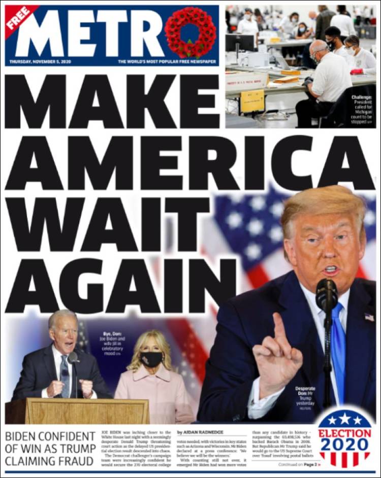 Portada de Metro (Reino Unido)