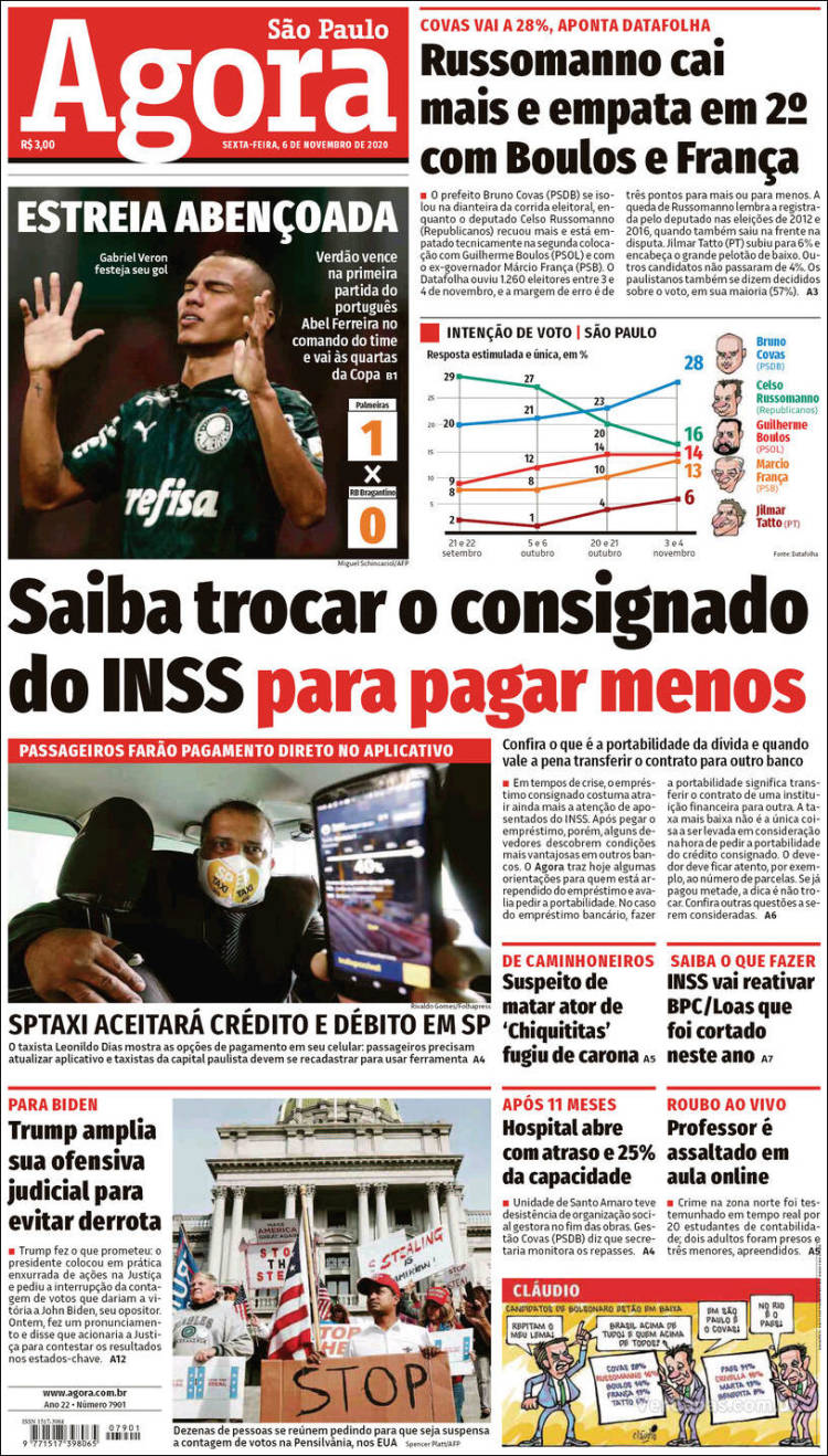 Portada de Agora São Paulo (Brasil)