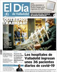 Portada de El Día de Valladolid (España)