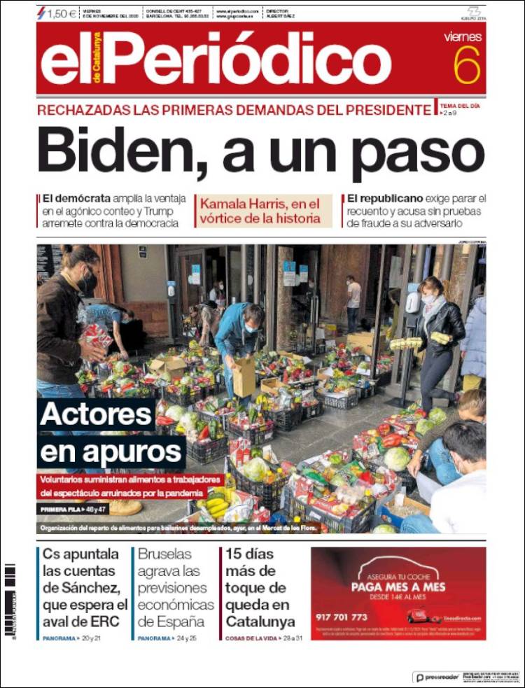 Portada de El Periódico (España)