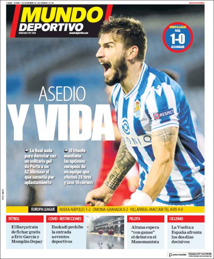 Portada de Mundo Deportivo Gipuzkoa (España)