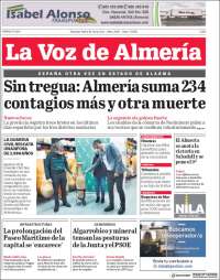 Portada de La Voz de Almería (España)