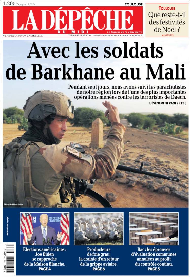 Portada de La Dépêche du Midi (Francia)