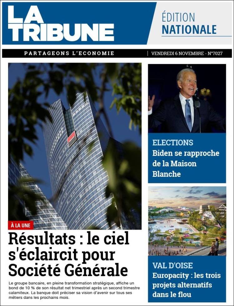 Portada de La Tribune (Francia)