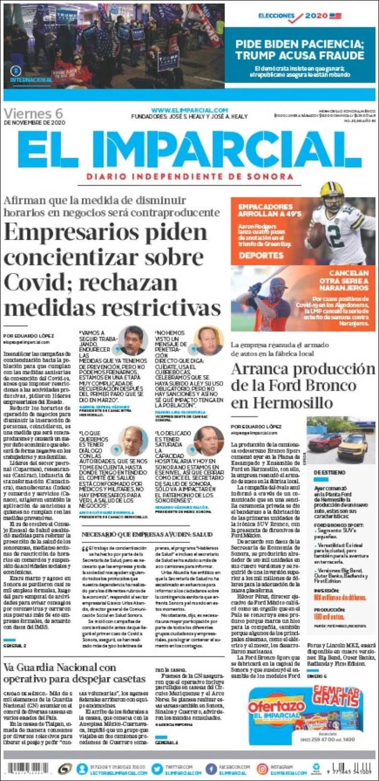 Portada de El Imparcial (México)