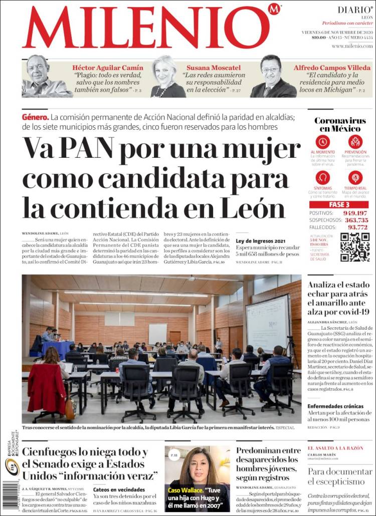 Portada de Milenio de León (México)