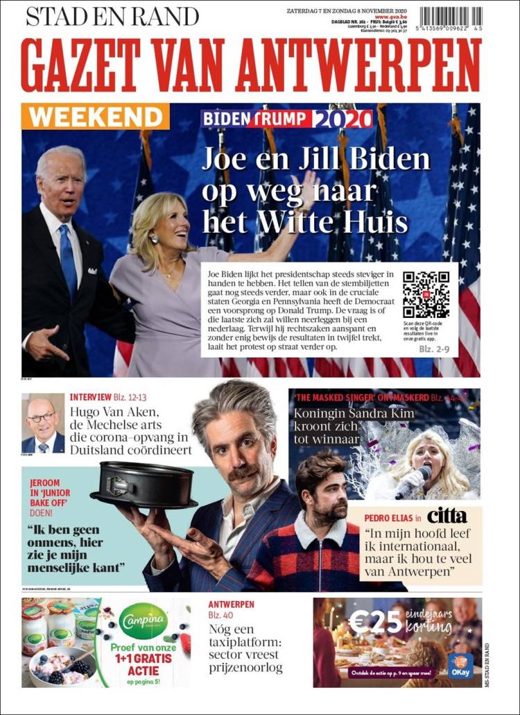 Portada de Gazet van Antwerpen (B&eacute;lgica)