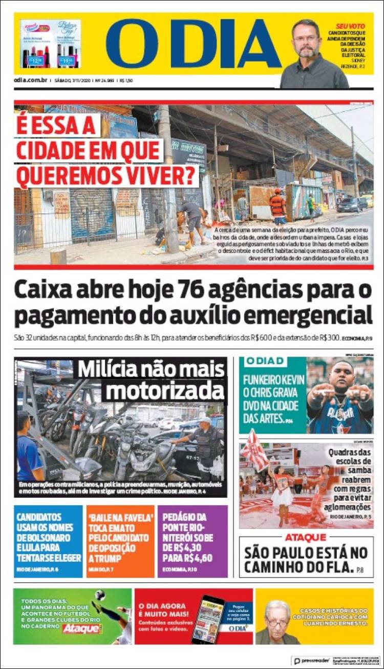Portada de O Dia (Brasil)