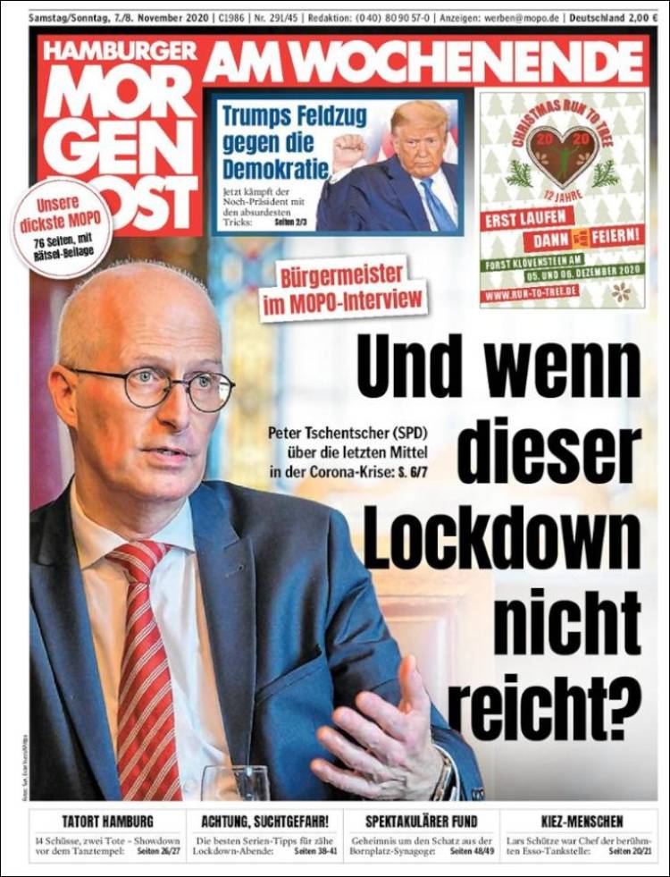 Portada de Hamburger Morgenpost  (Alemania)