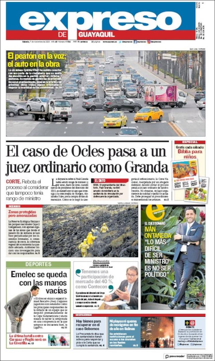 Portada de Expreso (Ecuador)