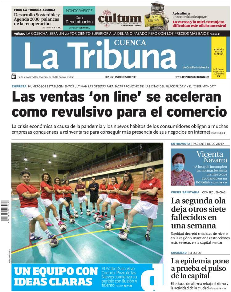 Portada de La Tribuna de Cuenca (Espa&ntilde;a)