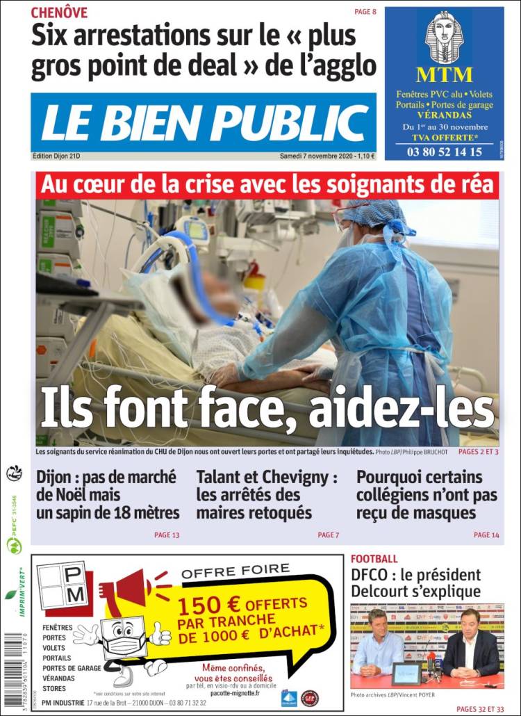 Portada de Le Bien Public (Francia)