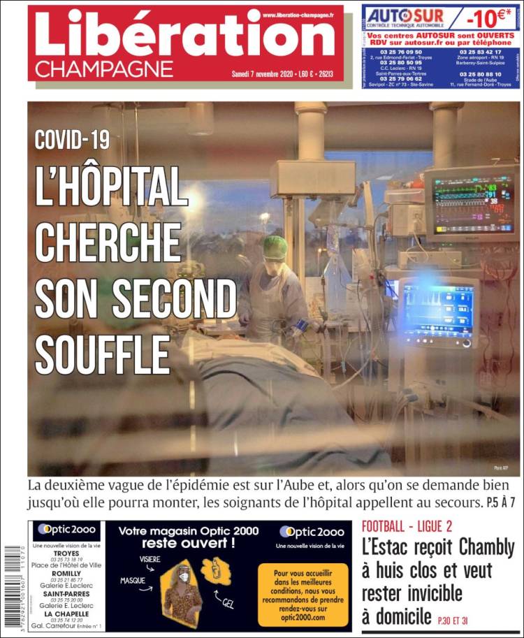 Portada de Libération Champagne (Francia)