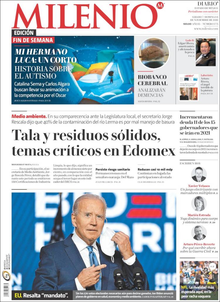 Portada de Milenio - Estado de México (México)