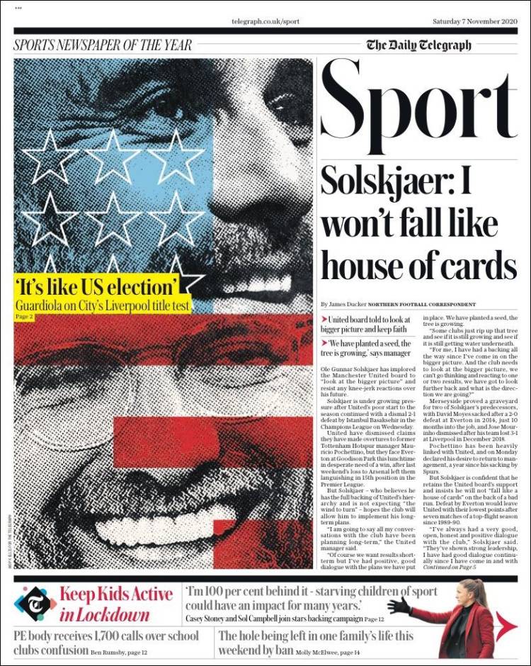 Portada de Telegraph Sport (Reino Unido)