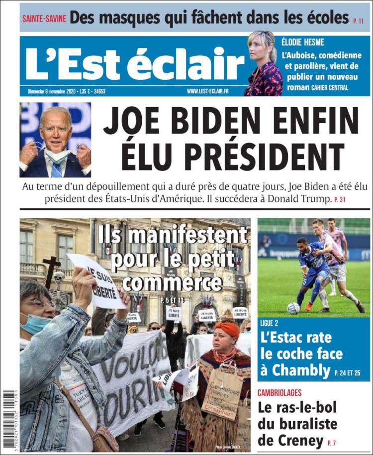 Portada de L'Est Eclair (Francia)