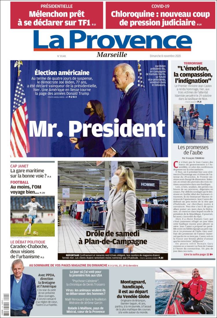 Newspaper La Provence France Newspapers In France Sunday S Edition November 8 Of Kiosko Net