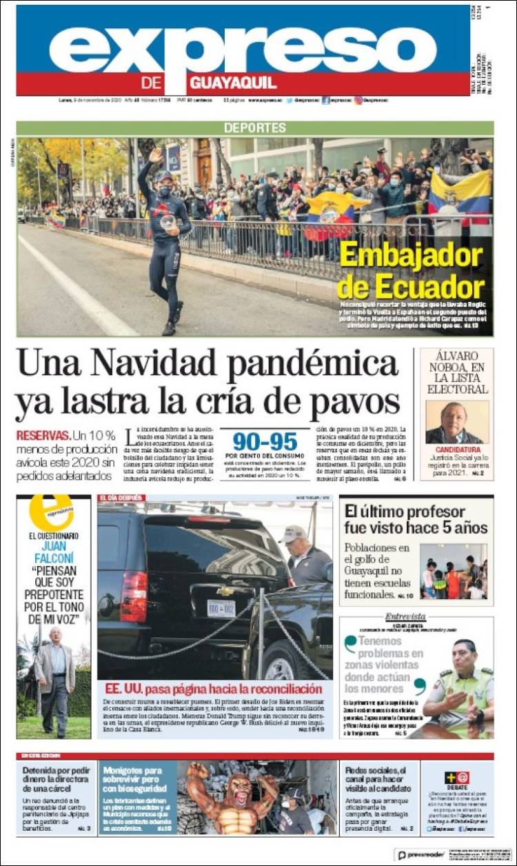 Portada de Expreso (Ecuador)