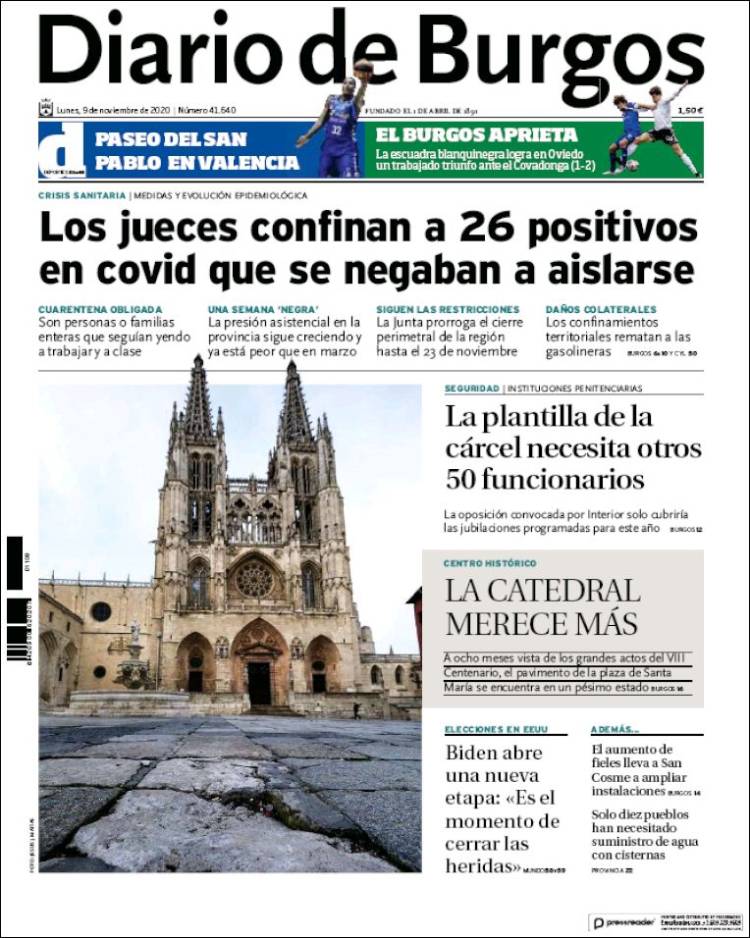 Portada de Diario de Burgos (Espa&ntilde;a)