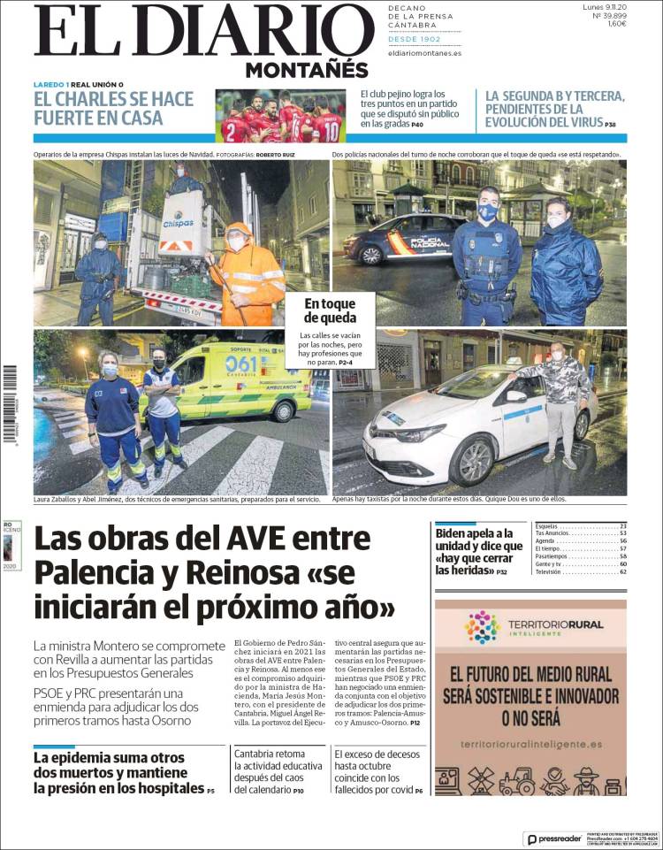 Portada de El Diario Montañés (Espa&ntilde;a)
