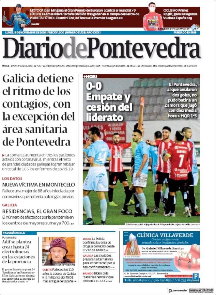 Portada de Diario de Pontevedra (Espa&ntilde;a)