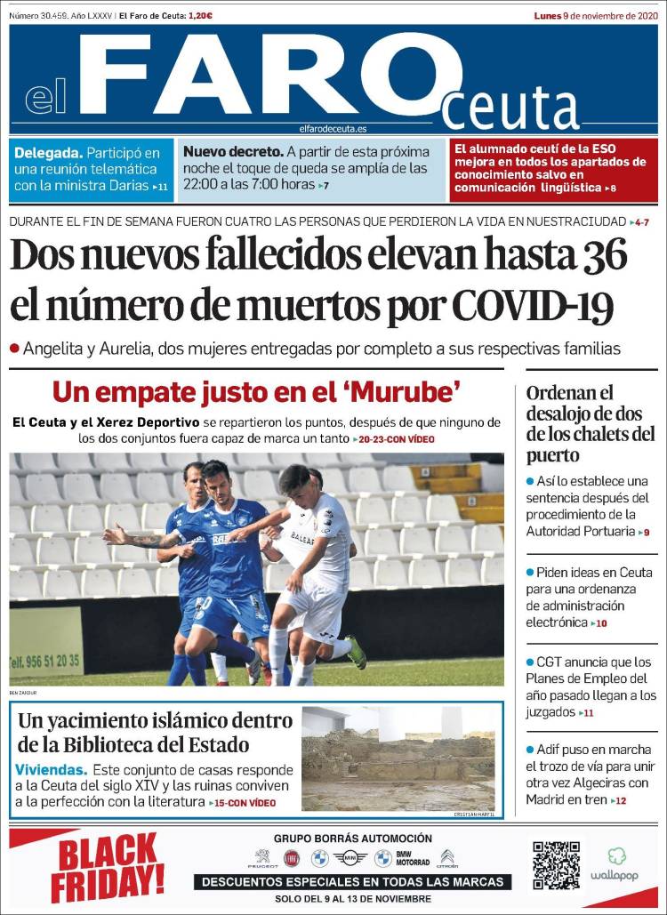 Portada de El Faro de Ceuta (Espa&ntilde;a)