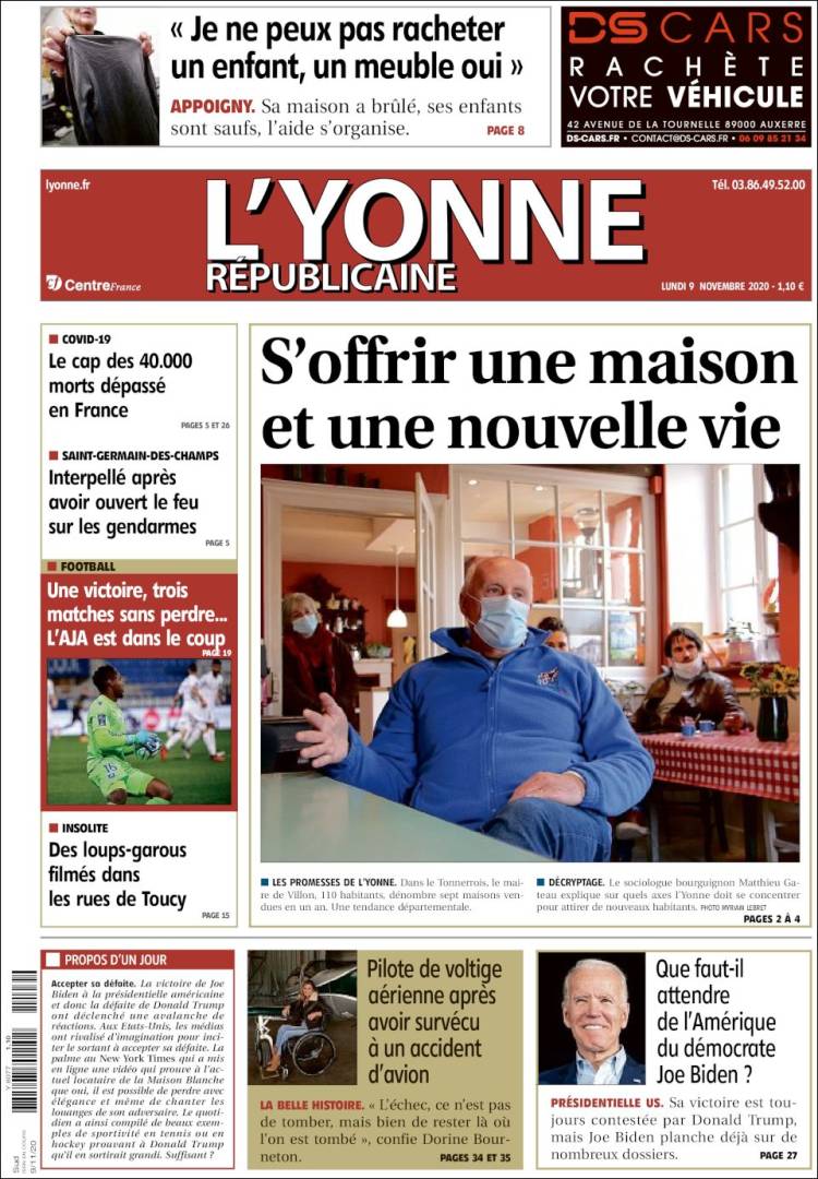 Portada de L'Yonne-Républicaine (Francia)