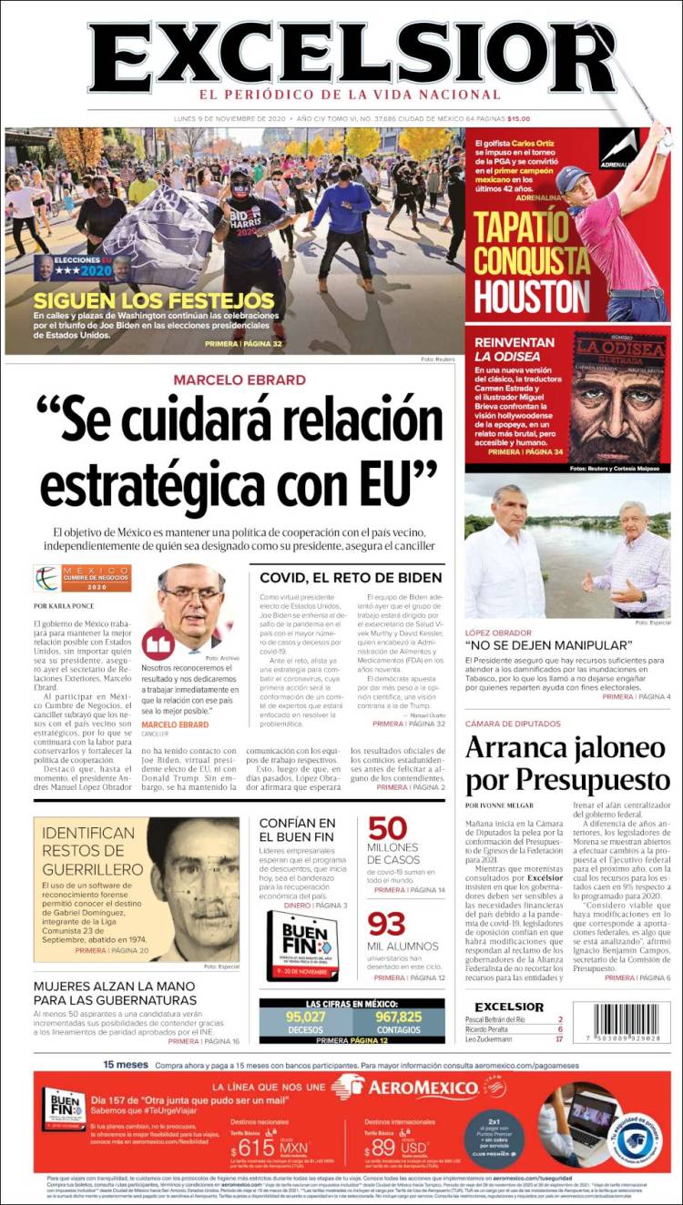 Portada de Excelsior (México)