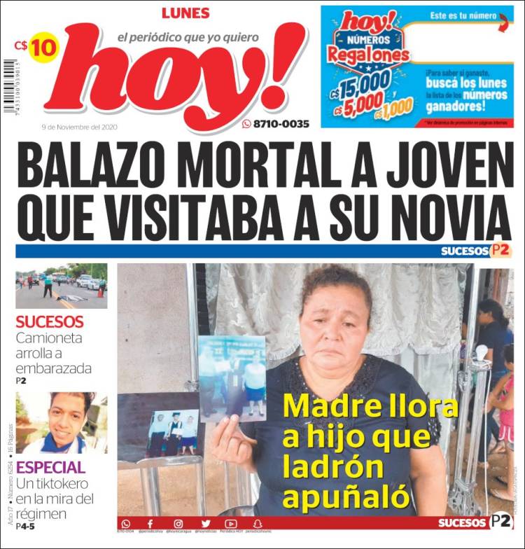Portada de Hoy (Nicaragua)