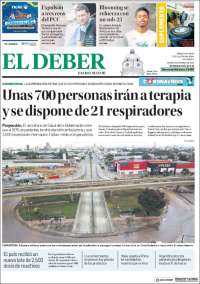 Portada de El Deber (Bolivia)