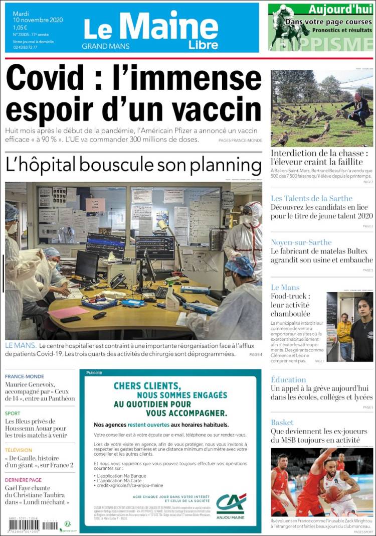 Portada de Le Maine Libre (Francia)