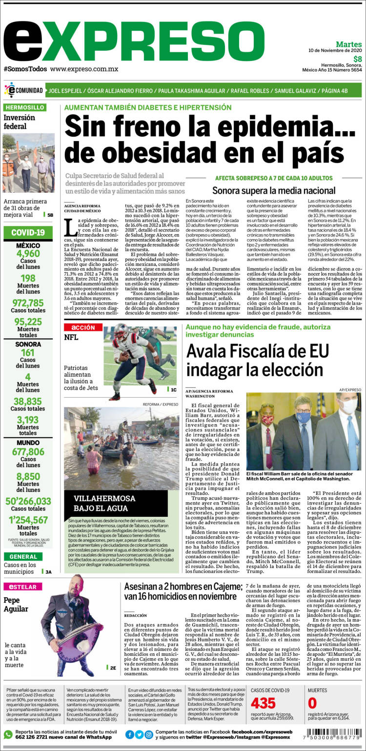 Portada de Expreso (México)