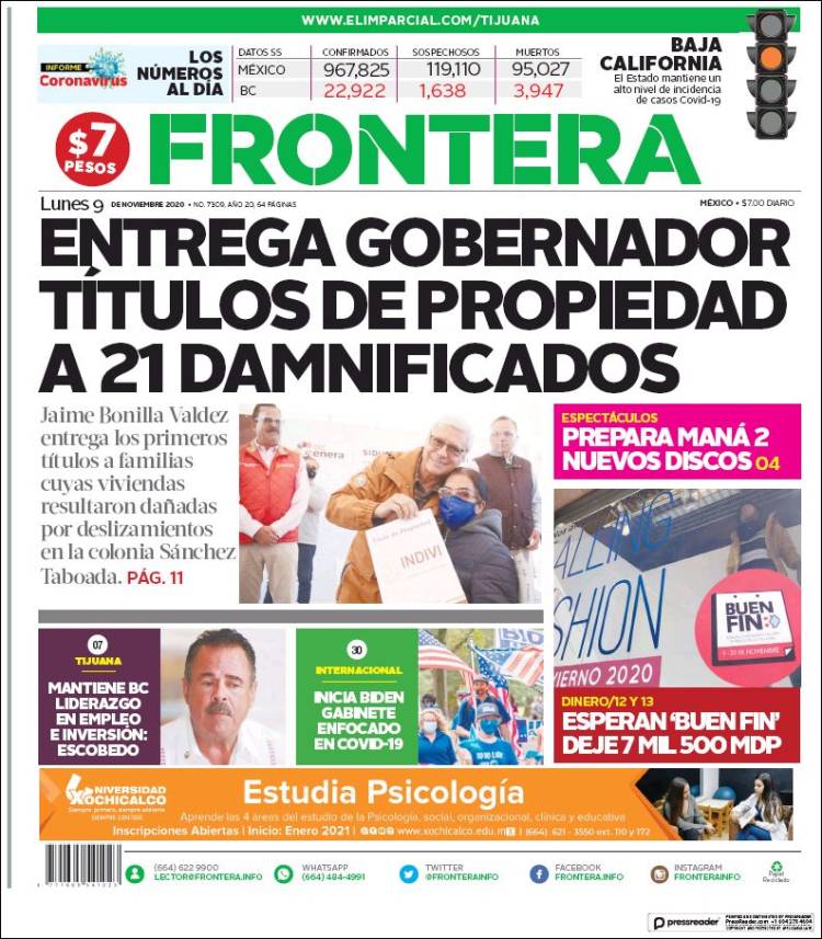 Portada de Frontera (México)