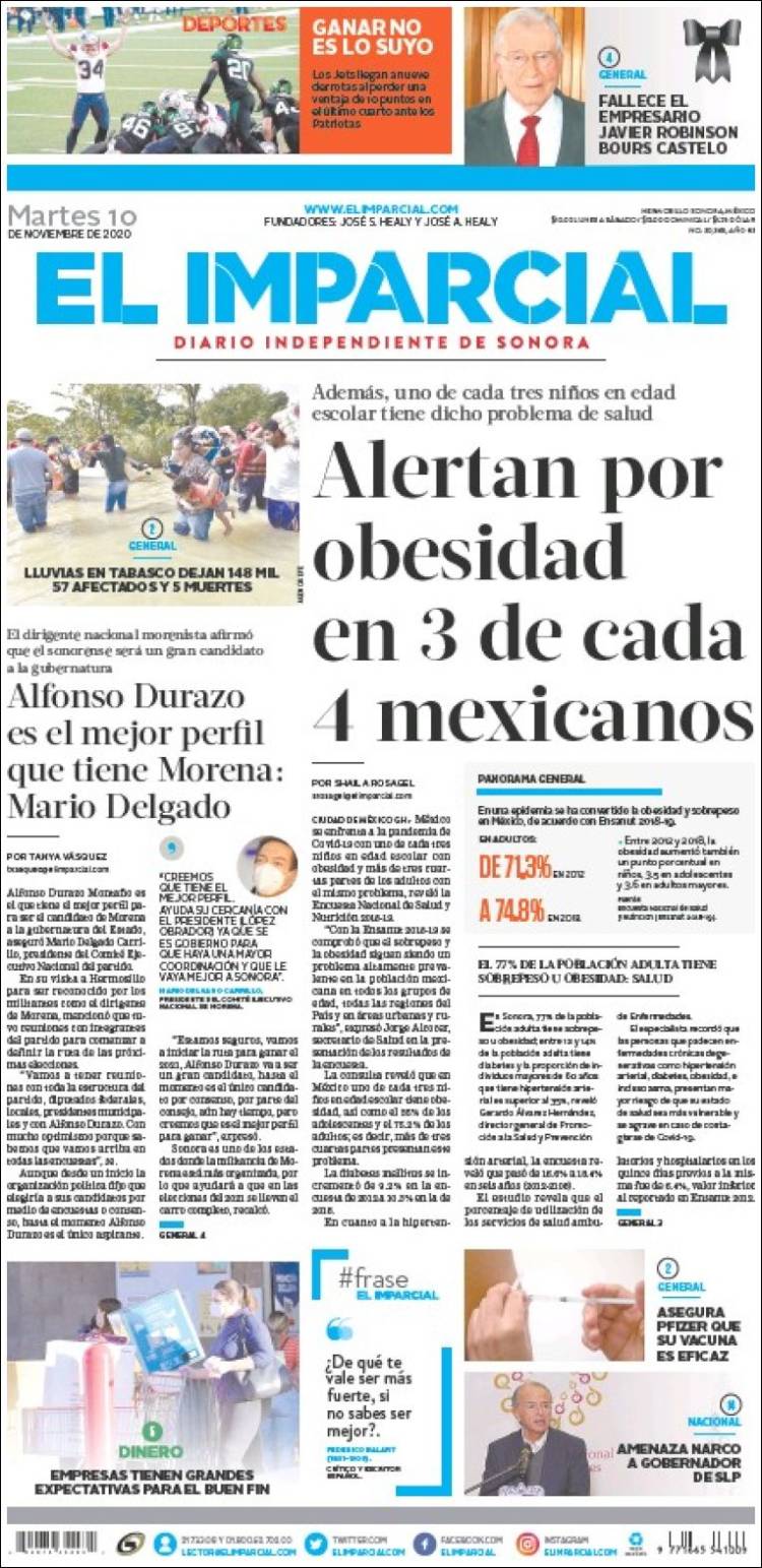 Portada de El Imparcial (México)