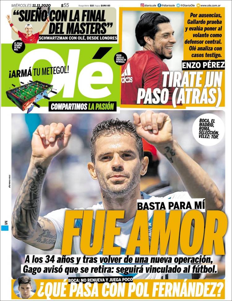 Portada de Olé (Argentina)