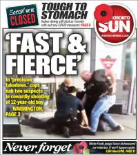 Portada de The Toronto Sun (Canadá)