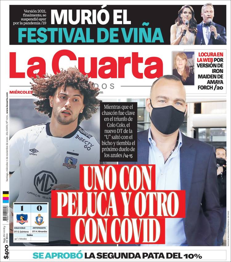 Portada de La Cuarta (Chile)