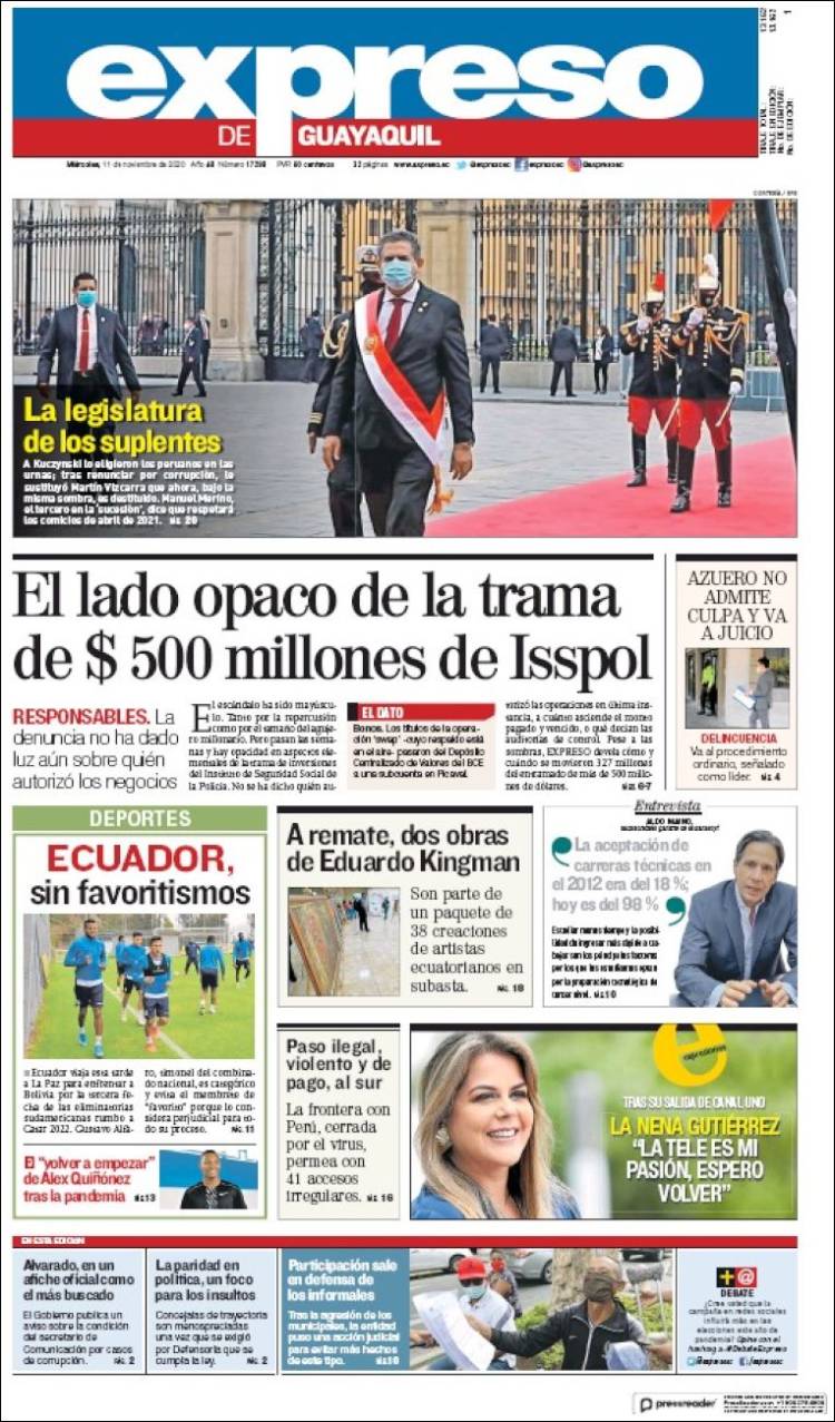 Portada de Expreso (Ecuador)