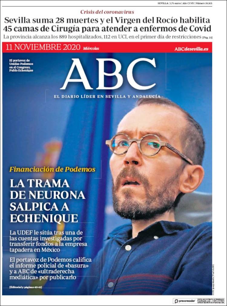 Portada de ABC - Sevilla (España)